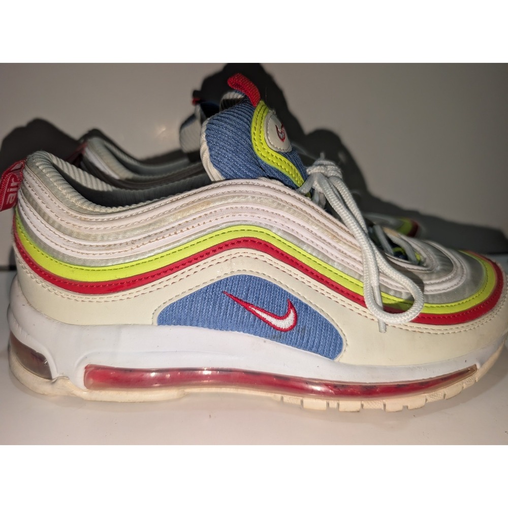 Nike Air Max 97 Women's Corduroy White Arctic Pink Volt AQ4137-101 Size 7